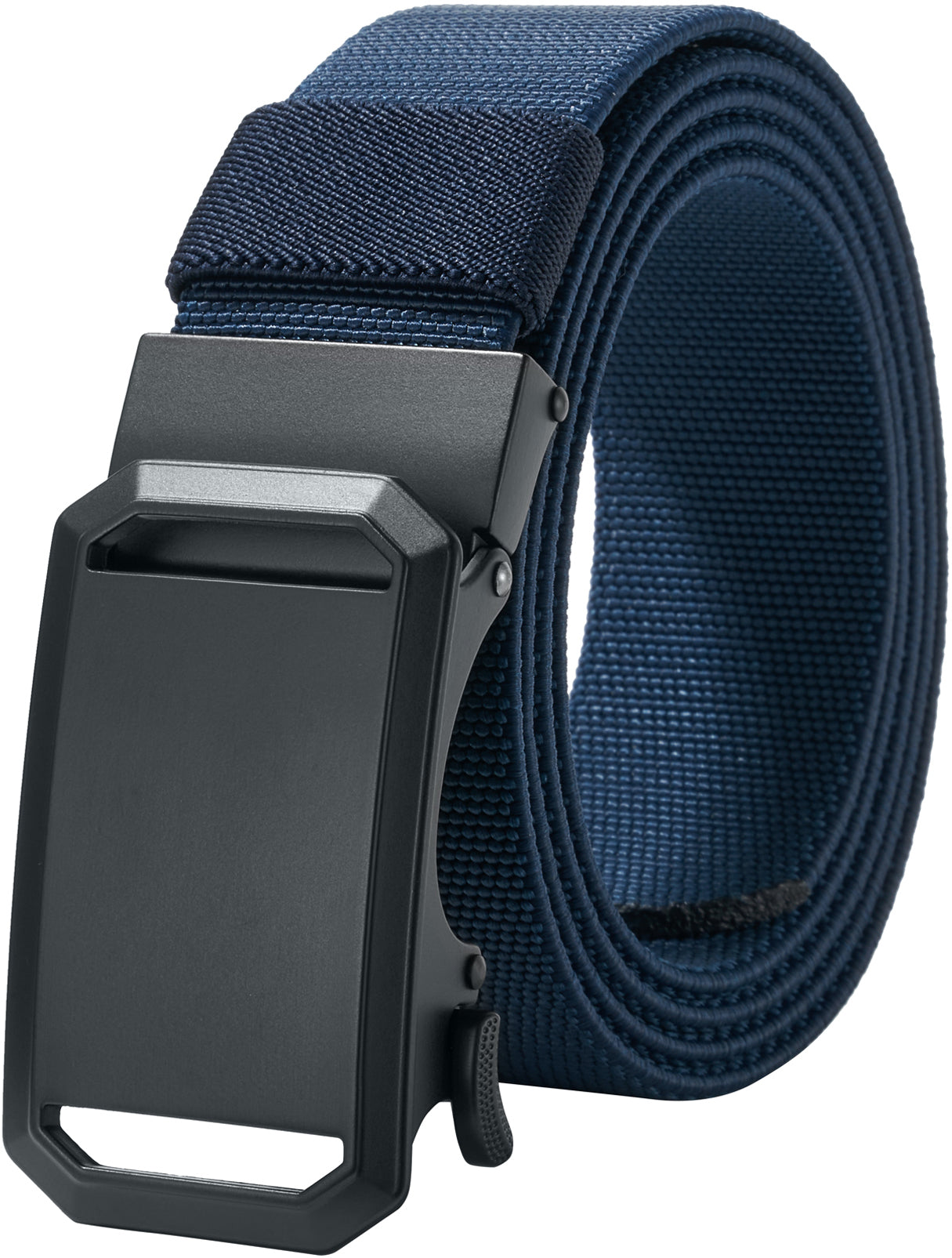 LionVII Ratchet Elastic Stretch Belts, 1 3/8" Slide Belt for Men with Automatic Buckle for Men Dress, Adjustable Trim to Fit 27-46" Waist