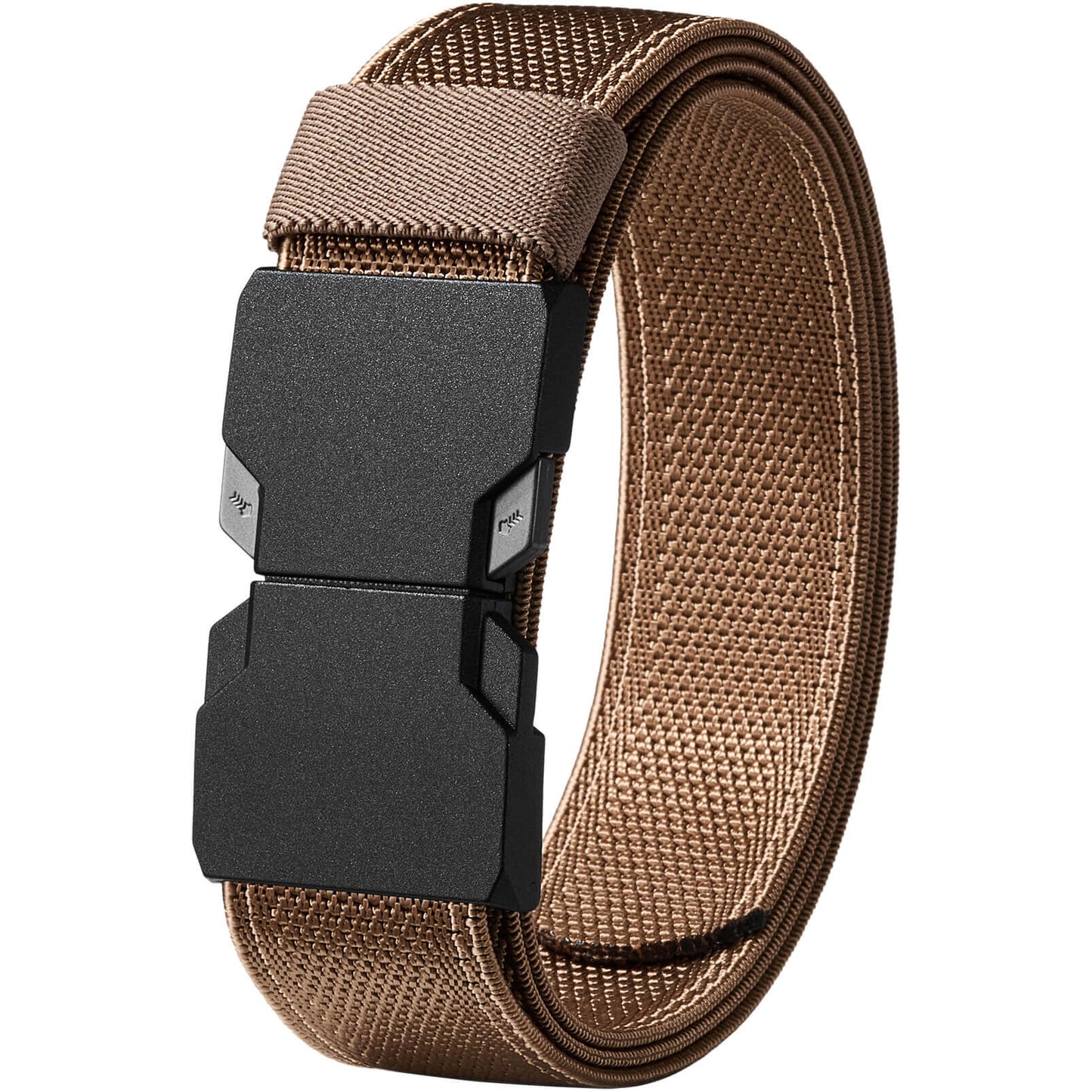 LionVII Elastic Men Belt, Stretch Belts with Quick Release Buckle Fit Through Belt Loops, Adjustable Trim to Fit 28-48" Waist