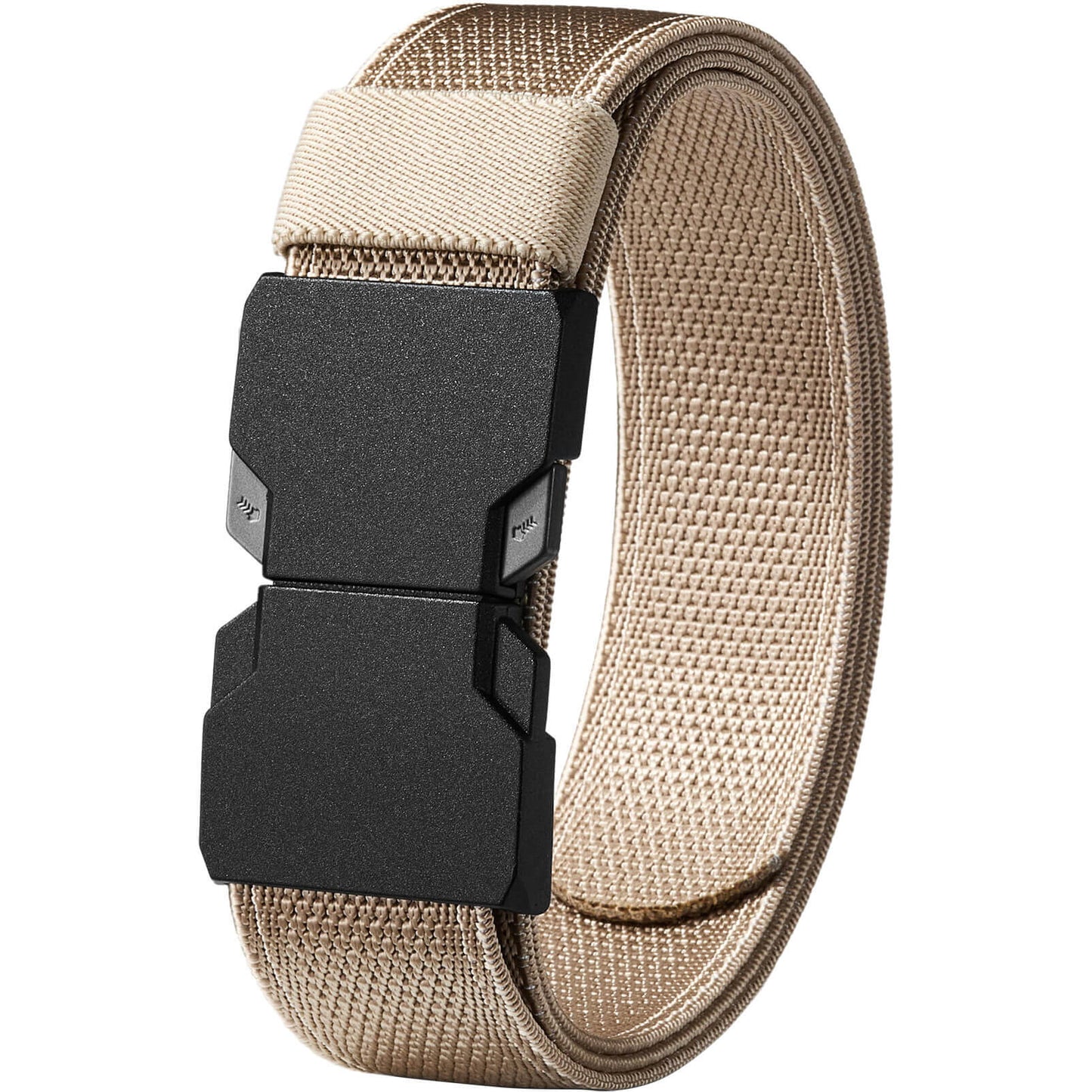 LionVII Elastic Men Belt, Stretch Belts with Quick Release Buckle Fit Through Belt Loops, Adjustable Trim to Fit 28-48" Waist