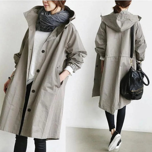LionVII Gaberdines Coat - 秋装休闲款式风衣女中长款小个子2020新款气质收腰8色8码长袖外套 - LionVII Professional Gear