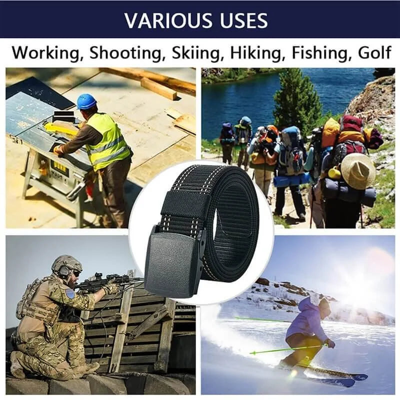 LionVII Work Belt for Men with Plastic Buckle Durable Breathable,Trim to Fit 27- 46' Waist - Product Features:1,Corrosion resistance, Oxidation resistance;2,Strong strap(twice as strong as the - LionVII Professional Gear
