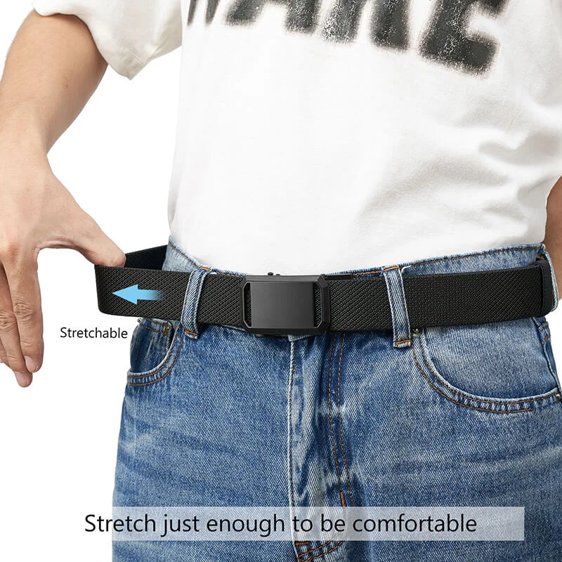 LionVII Ratchet Elastic Stretch Belts, 1 3/8' Slide Belt for Men with Automatic Buckle for Men Dress, Adjustable Trim to Fit 28-49' Waist - Exquisite craftsmanship make it more valuable.
This ratchet elastic belt for men is durable comfo - LionVII Professional Gear