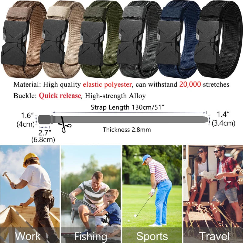 LionVII Quick Release Elastic Belt, Men Stretch Belts with Buckle Fit Through Belt Loops, Adjustable Trim to Fit 28-48' Waist - Make life enjoyble!
Elevate Your Style with LionVII
Upgrade your wardrobe with the LionVII quick rel - LionVII Professional Gear