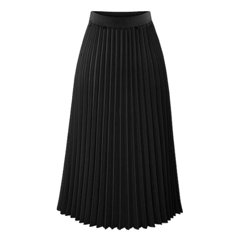 LionVII Women's Chiffon High Waist Pleated Skirts -  - LionVII Professional Gear