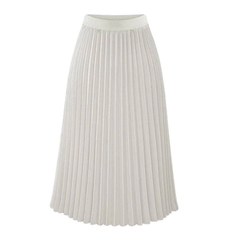 LionVII Women's Chiffon High Waist Pleated Skirts -  - LionVII Professional Gear