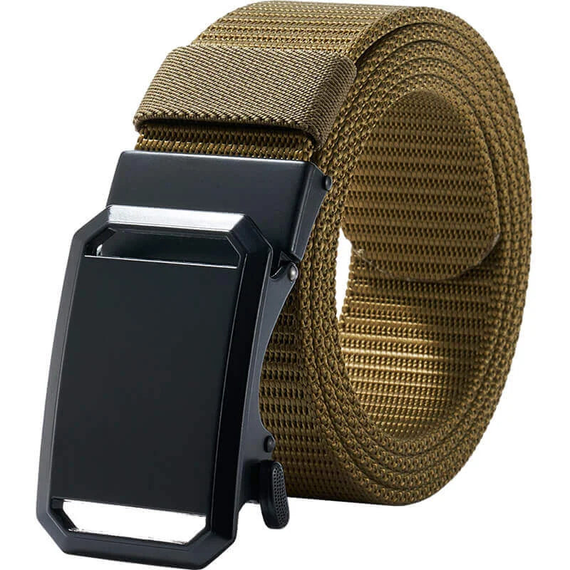 Ratchet Belts for Men, 1 3/8' Nylon Fabric Strap Belt with Click Buckle, Adjustable Trim to Fit 27- 46' Waist - Product Features:1,Corrosion resistance, Oxidation resistance;2,Strong strap(twice as strong as th - LionVII Professional Gear