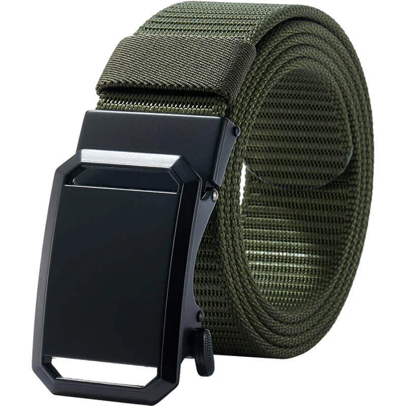 Ratchet Belts for Men, 1 3/8' Nylon Fabric Strap Belt with Click Buckle, Adjustable Trim to Fit 27- 46' Waist - Product Features:1,Corrosion resistance, Oxidation resistance;2,Strong strap(twice as strong as th - LionVII Professional Gear