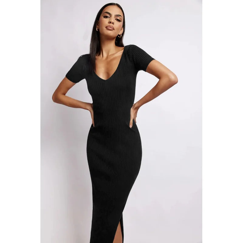 LionVII V-neck Knit dresses -  - LionVII Professional Gear