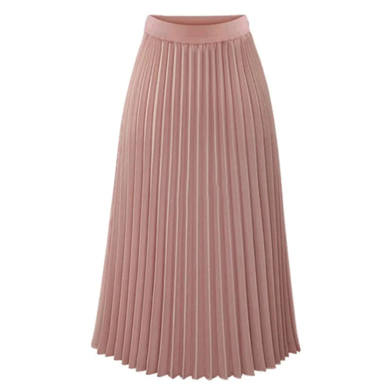 LionVII Women's Chiffon High Waist Pleated Skirts -  - LionVII Professional Gear