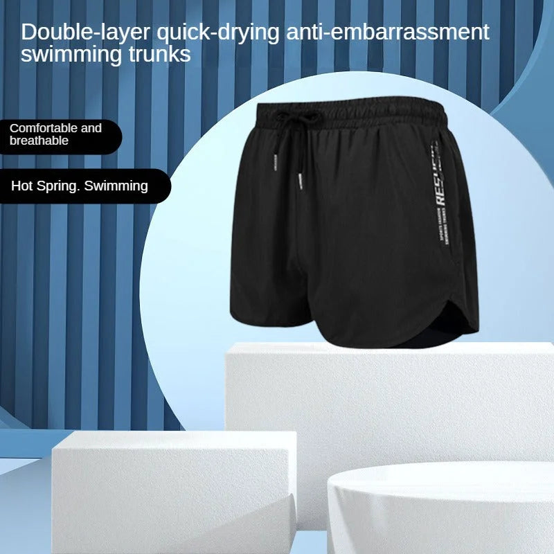 LionVII Mens Swim Trunks with Compression Liner -  - LionVII Professional Gear