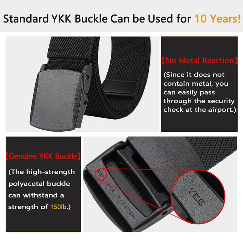 LionVII Men's Elastic Stretch Belts for Men Women with No Metal Plastic Buckle, Trim to Fit 28-49' Waist - Product Features:
1,Corrosion resistance, Oxidation resistance;
2,Strong elastic braided canvas fabr - LionVII Professional Gear