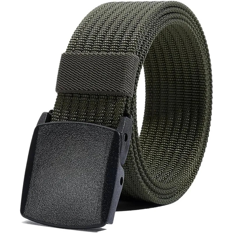 LionVII Men's Nylon Web Belt with YKK Plastic Buckle - Breathable and Durable Waist Strap for Work, Outdoor Sports and More - Adjustable Trim to Fit 28-49" Waist