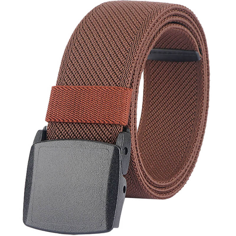 Men's Elastic Web Canvas Sports Belt for Men Women with Plastic Buckle for Outdoor Work Travel Golf Coffee