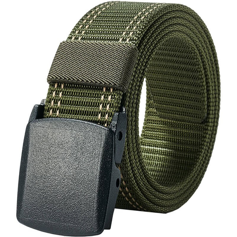 Mens Belts Web, Work Belt for Men with Plastic Buckle Durable Breathable Belts for Sport Trim to Fit 27- 46" Waist - LionVII
