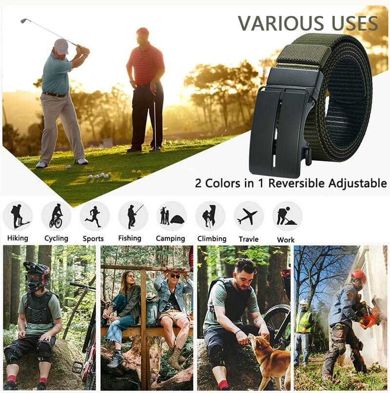 Buy Men's Nylon Ratchet Belt, Full Adjustable Golf Beltsfor Men